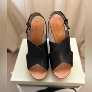 Hinge Platform Wedge Sandals